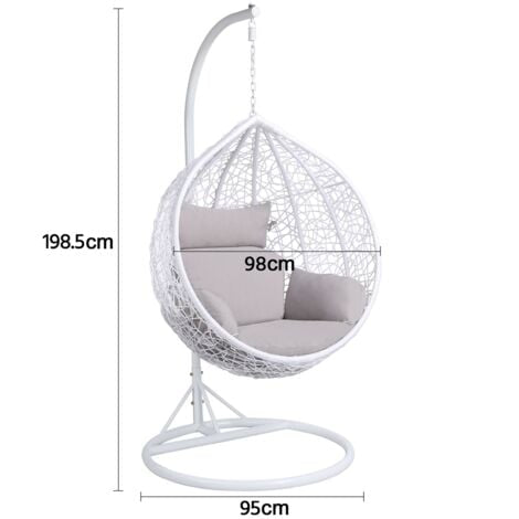 Umcako Outdoor Hanging Egg Chair with Red Cushion | Durable & Stylish 2025