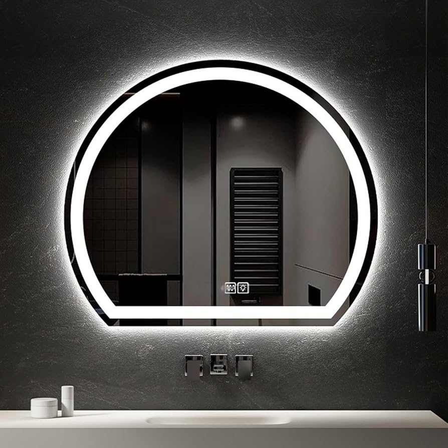 Mhlanga Half Moon 🌒 70 x 50 LED mirror with interchangeable lighting