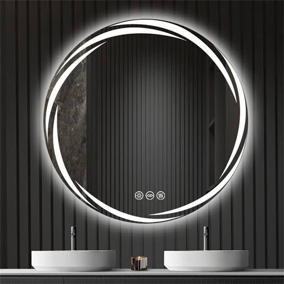 The Wave Bathroom anti-fog LED mirror