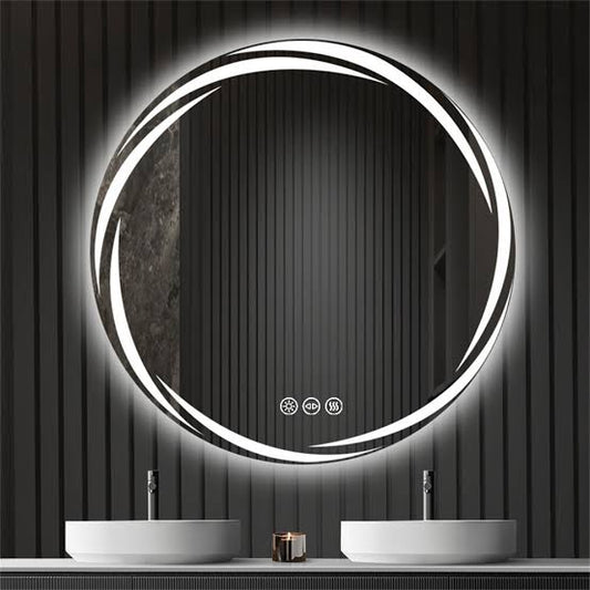 The Wave Bathroom anti-fog LED mirror