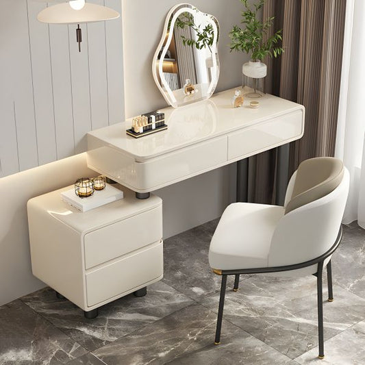 Gugu White LED dressing table |2 Drawer