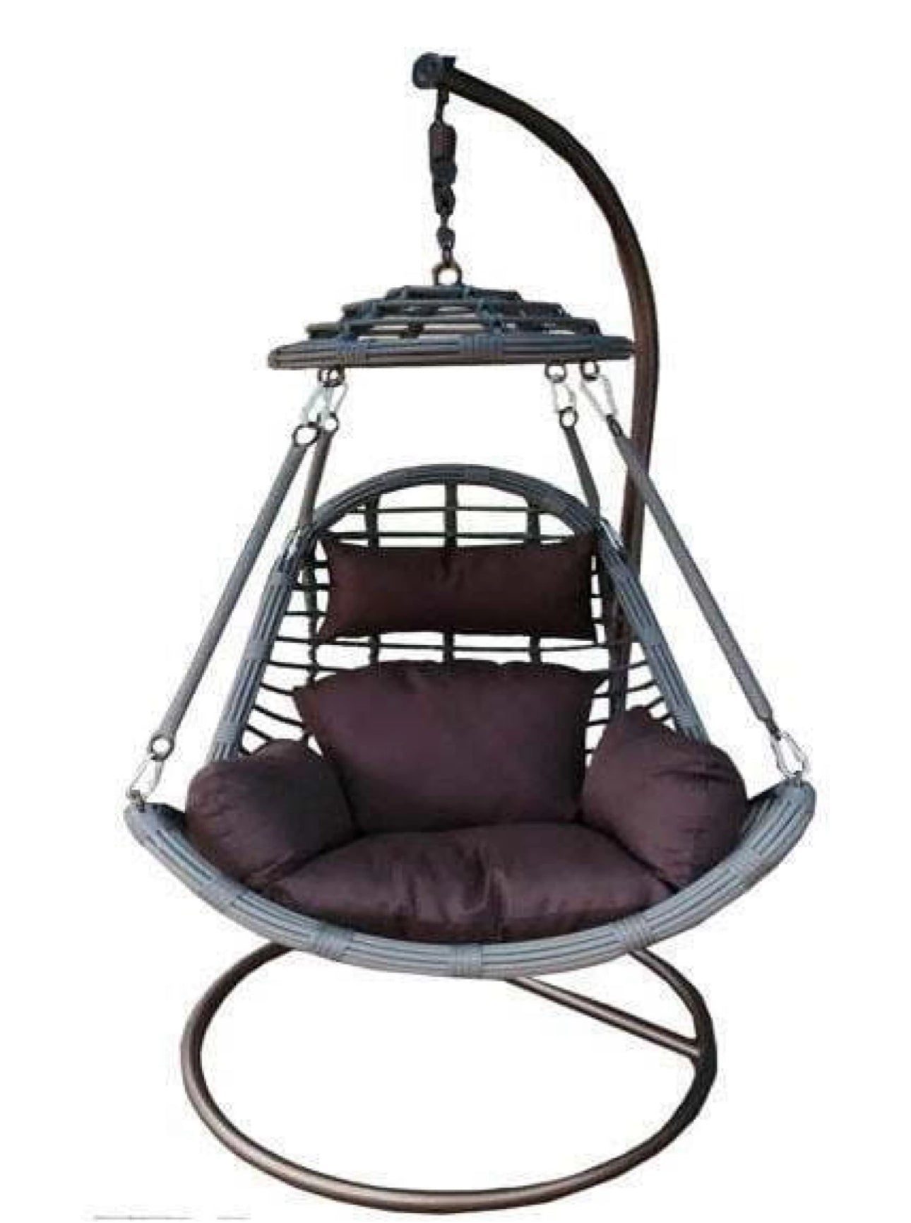 Pearl Outdoor Hanging Egg Chair with Red Cushion | Durable & Stylish 2025