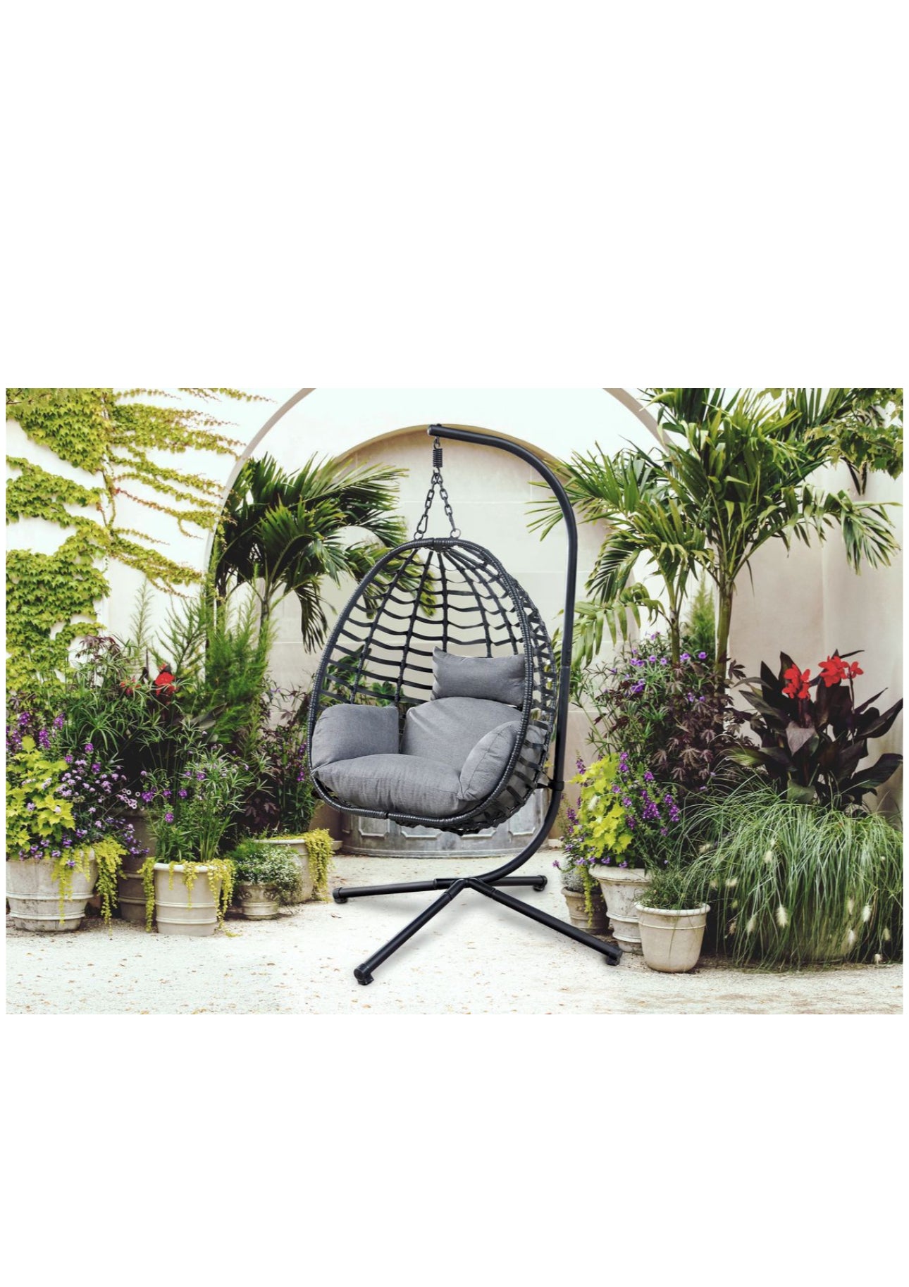 Best Outdoor Hanging Egg Chair with Red Cushion | Durable & Stylish 2025