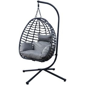 Ashdown Outdoor Hanging Egg Chair with Red Cushion | Durable & Stylish 2025