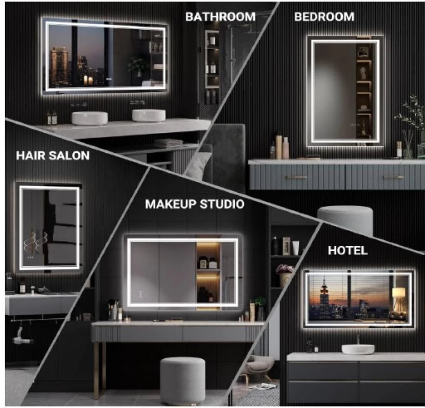 MAKIWE 700mm*900mm Led Mirror Bathroom Mirror  (Square)