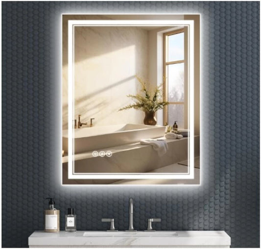 MAKIWE 700mm*900mm Led Mirror Bathroom Mirror  (Square)
