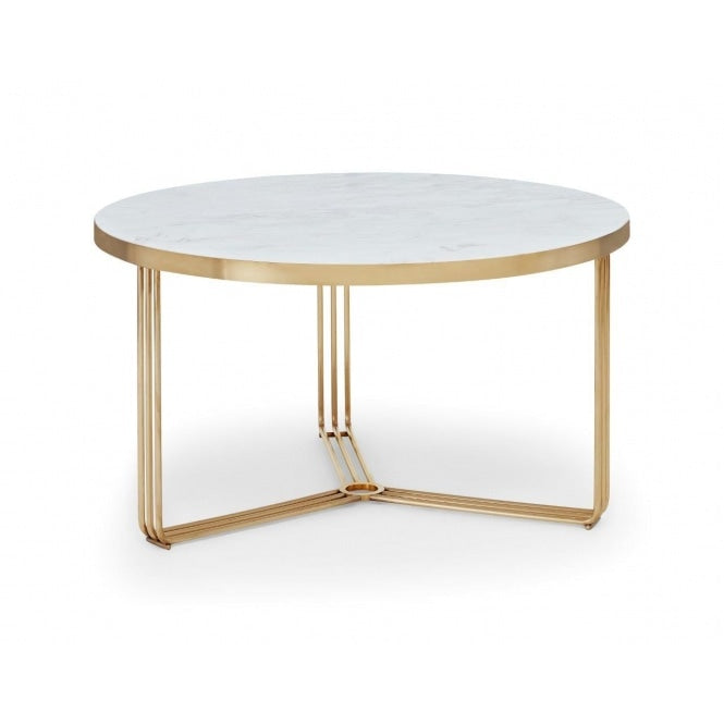 Gillmore Deco - Medium Circular Coffee Table With Various Stone Tops