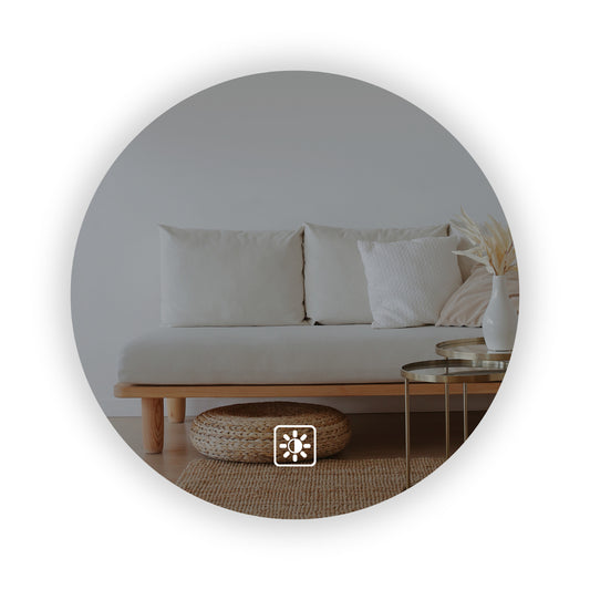90cm round LED mirror